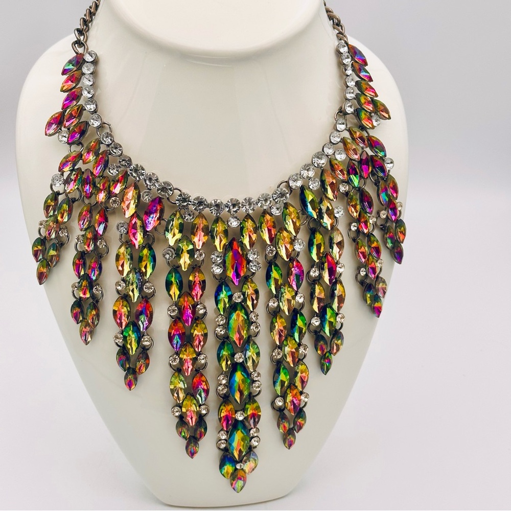 Multicolor Statement Necklace - image 6